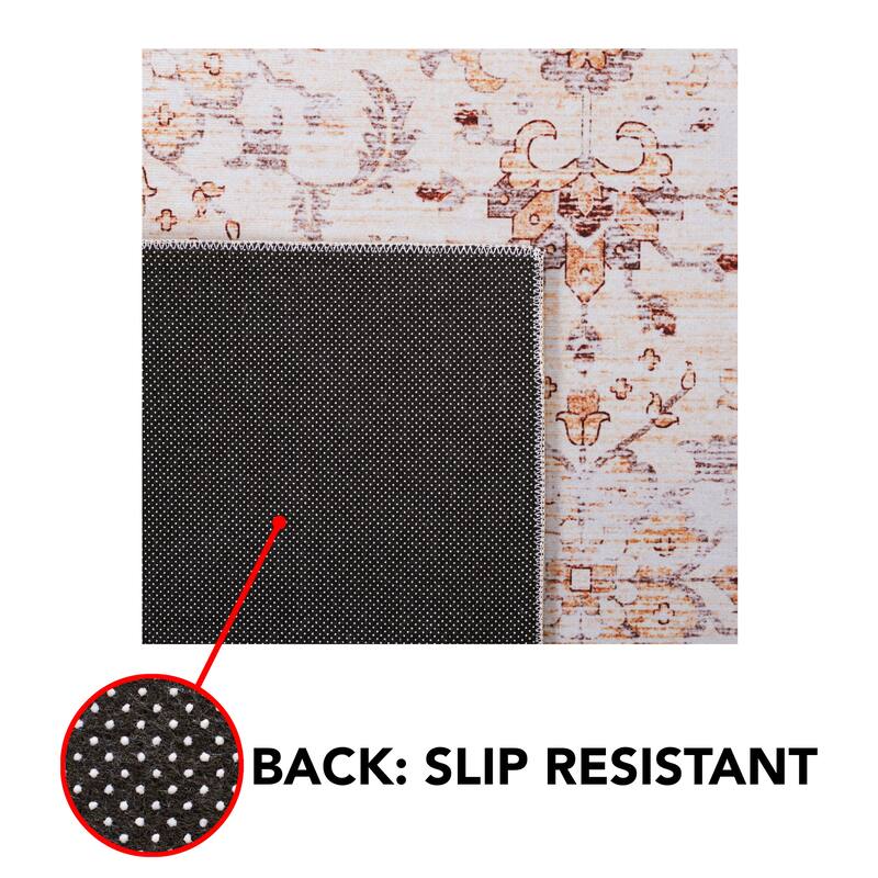 SAFAVIEH Tucson Machine Washable Slip Resistant Riham Oriental Rug