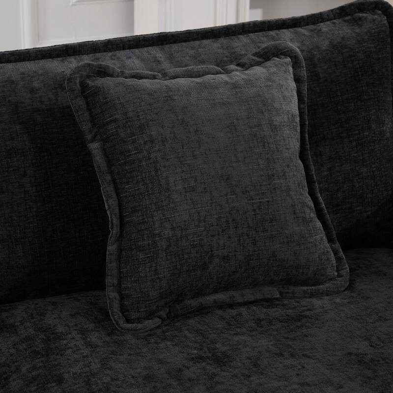 Modular Deep Seat Sectional Sofa 3 Seater Chenille Upholstered Couch