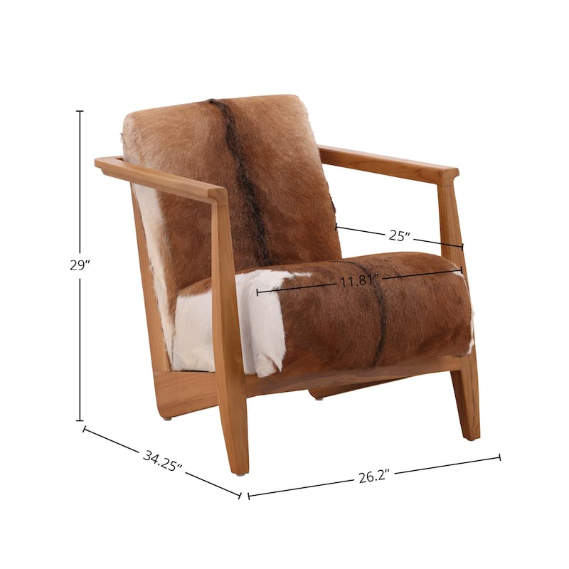 Nicole Teak Upholstered Occasional Chair