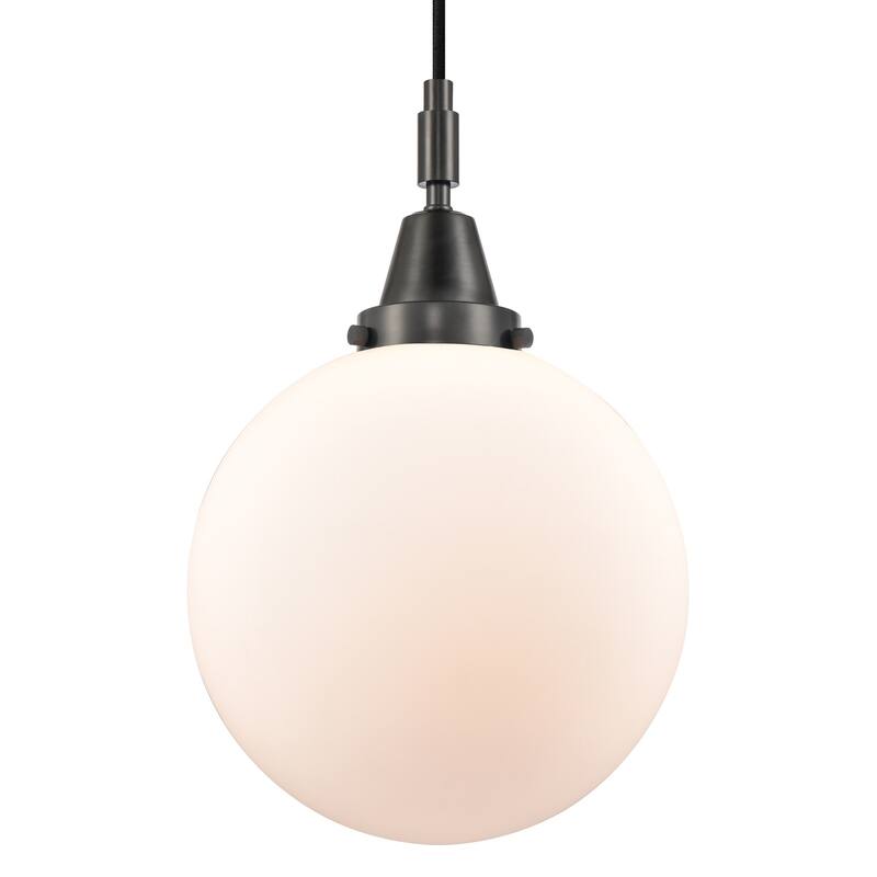 Innovations Lighting 447-1P-G201-10 Beacon 10" Wide Mini Pendant with - Matte Black