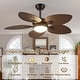 preview thumbnail 44 of 64, 44"/52" Palm Leaf Tropical Ceiling Fan with Light and Remote,Indoor and Outdoor Ceiling Fan,Waterproof