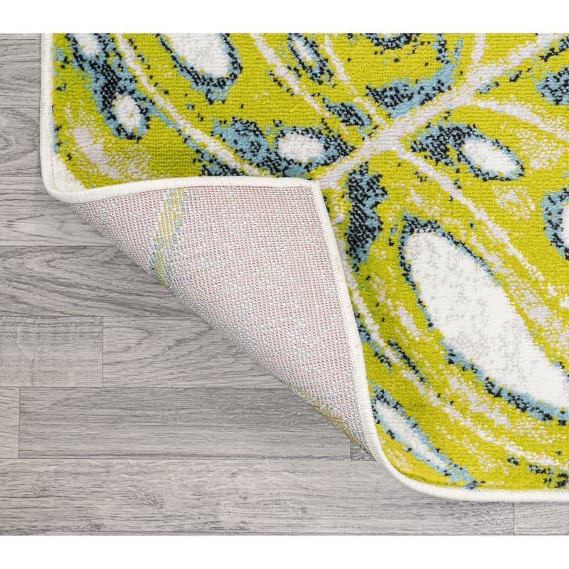 JONATHAN Y Magnolia Modern Botanical Flower Area Rug