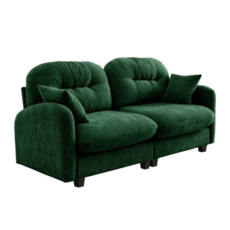 GDF Studio - Cloudy Modular Modern Chenille Sectional Sofa with Tufted Cushion Backrest and Ergonomic Design