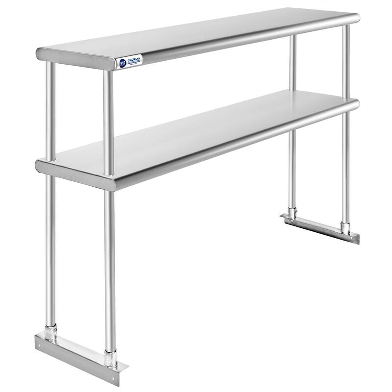 48 x 12in NSF Stainless Steel 2Tier Overshelf