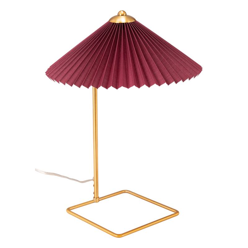 Charo Table Lamp Red & Gold