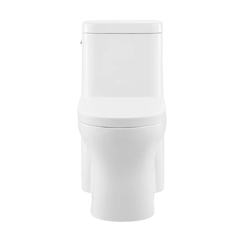 Trocadero One-Piece Elongated Toilet Dual-Flush 1.1/1.6 Gpf, Touchless - 27.55" x 14.55" 30.3" - 27.55" x 14.55" 30.3" - White