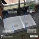 preview thumbnail 13 of 61, Karran Undermount Quartz 33 in. Double Bowl 60/40 Kitchen Sink with Bottom Grids and Strainers