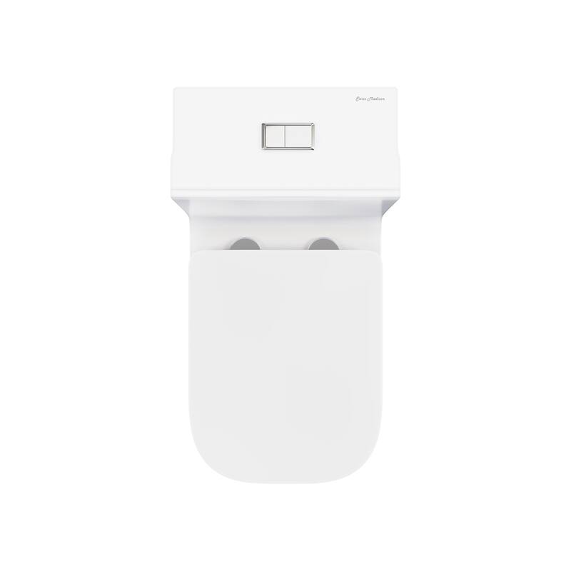 Bastille One Piece Square Toilet Dual Flush 1.1/1.6 Gpf In Matte White - 26.06" x 13.98" 29.21"