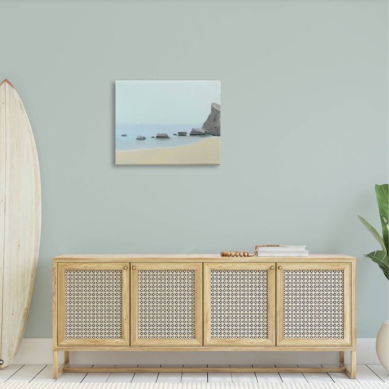 Stupell Calm Beach Shore Rocks Canvas Wall Art by Igor Nekraha