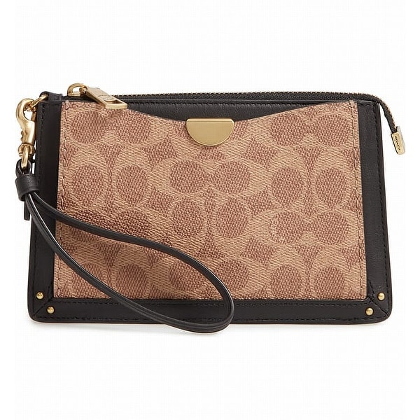 Shop Coach Handbag Purse Brown Gold Dreamer Signature Wristlet Leather - Free Shipping Today ...