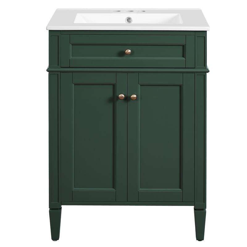 Bathroom Storage Cabinet with Sink, Soft-Closing Doors with Organizers