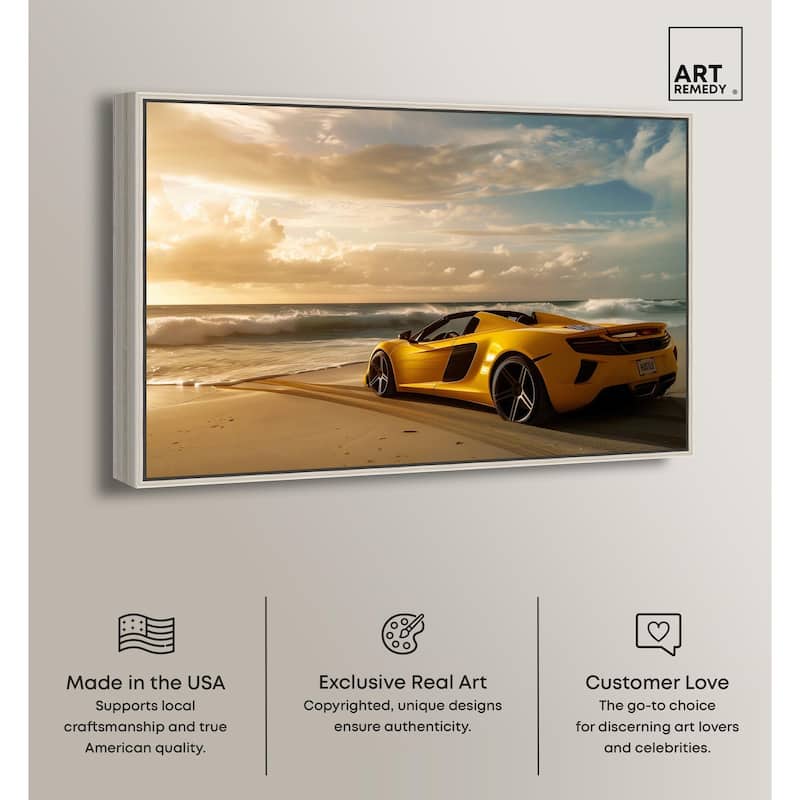 Beach Sports Car Canvas by Art Remedy