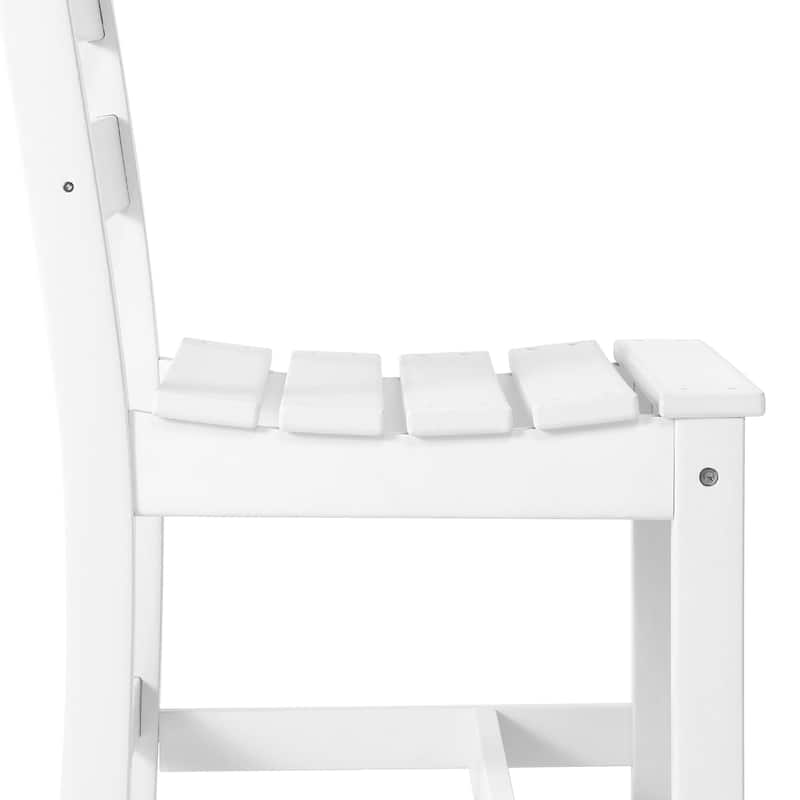 Polytrends Shoreside 6-Piece Side Chair Dining Set With Bench