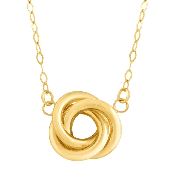 Eternity Gold Love Knot Necklace in 14K Gold - Yellow