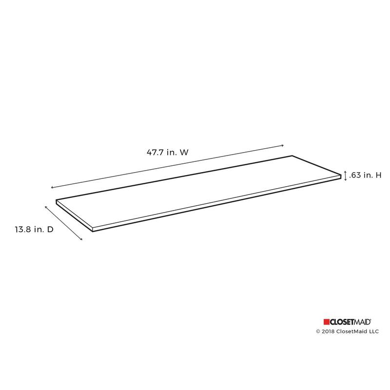 ClosetMaid SuiteSymphony 47.7-inch Wide Top Shelf