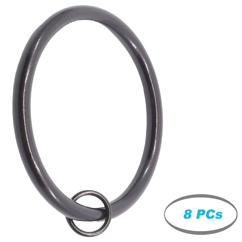 Meriville 2.5" Inner Diameter Metal Curtain Rings with Eyelets