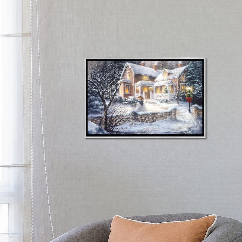 iCanvas "Winter's Welcome" by Nicky Boehme Framed