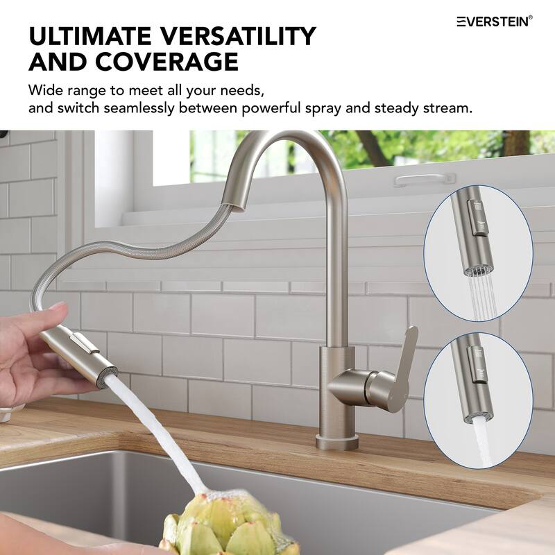 Kitchen Faucets with Pull Down Sprayer LED Single Handle High Arc Pull Out Kitchen Faucet Kitchen Sink Faucet