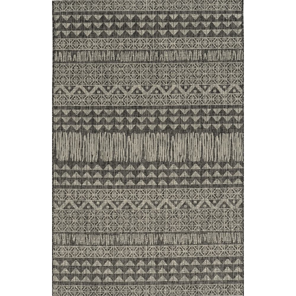 Porch & Den Cosmos Charcoal Tribal Area Rug