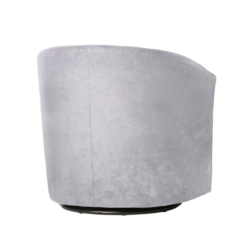 Microfiber Upholstered Swivel Chair W/ Hardwood Frame & Swivel Base
