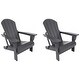 preview thumbnail 25 of 129, POLYTRENDS Laguna All Weather Poly Outdoor Adirondack Chair - Foldable (Set of 2)