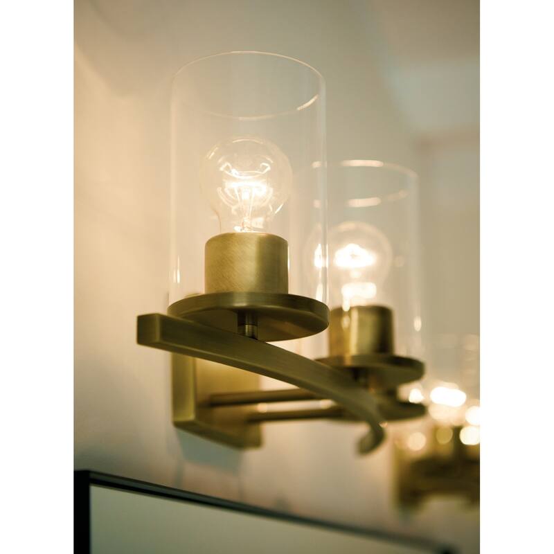 Kichler Lighting Crosby Bathroom Vanity Light with Clear Glass