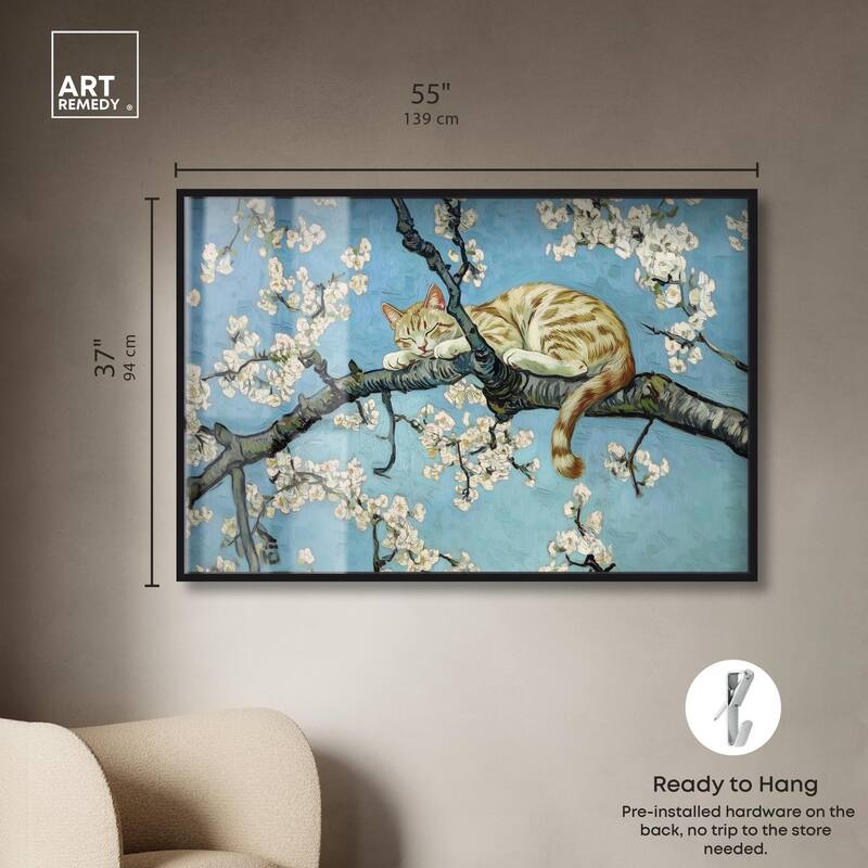 Autumn Blossom Kitten Shadowbox by Art Remedy