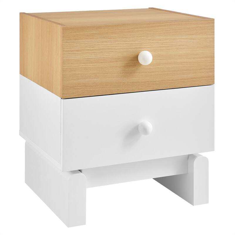 Nolia 2-Drawer Color Block Nightstand