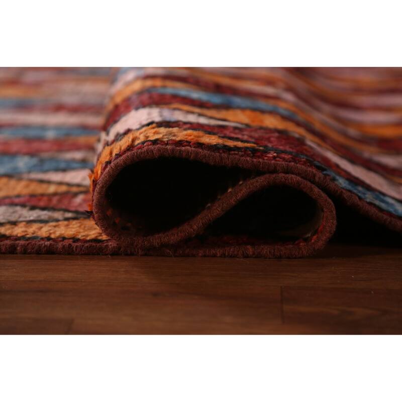 Multi-Color Trellis Moroccan Oriental Area Rug Handmade Wool Carpet - 6'9" x 9'7"