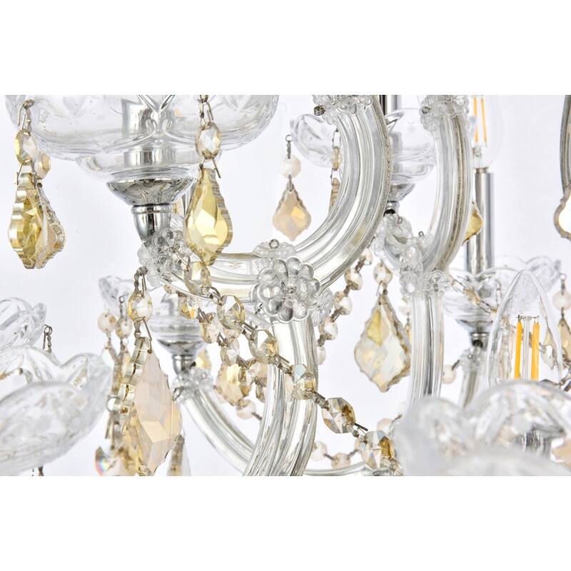 Fleur Illumination Collection Chandelier D:27in H:26in Lt:13 Chrome Finish