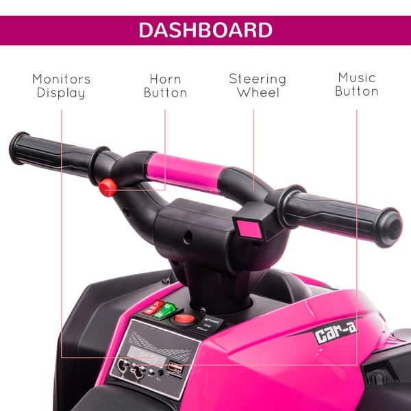 slide 2 of 10, Four Wheeler for Kids with Wear-Resistant Wheels - Pink Pink