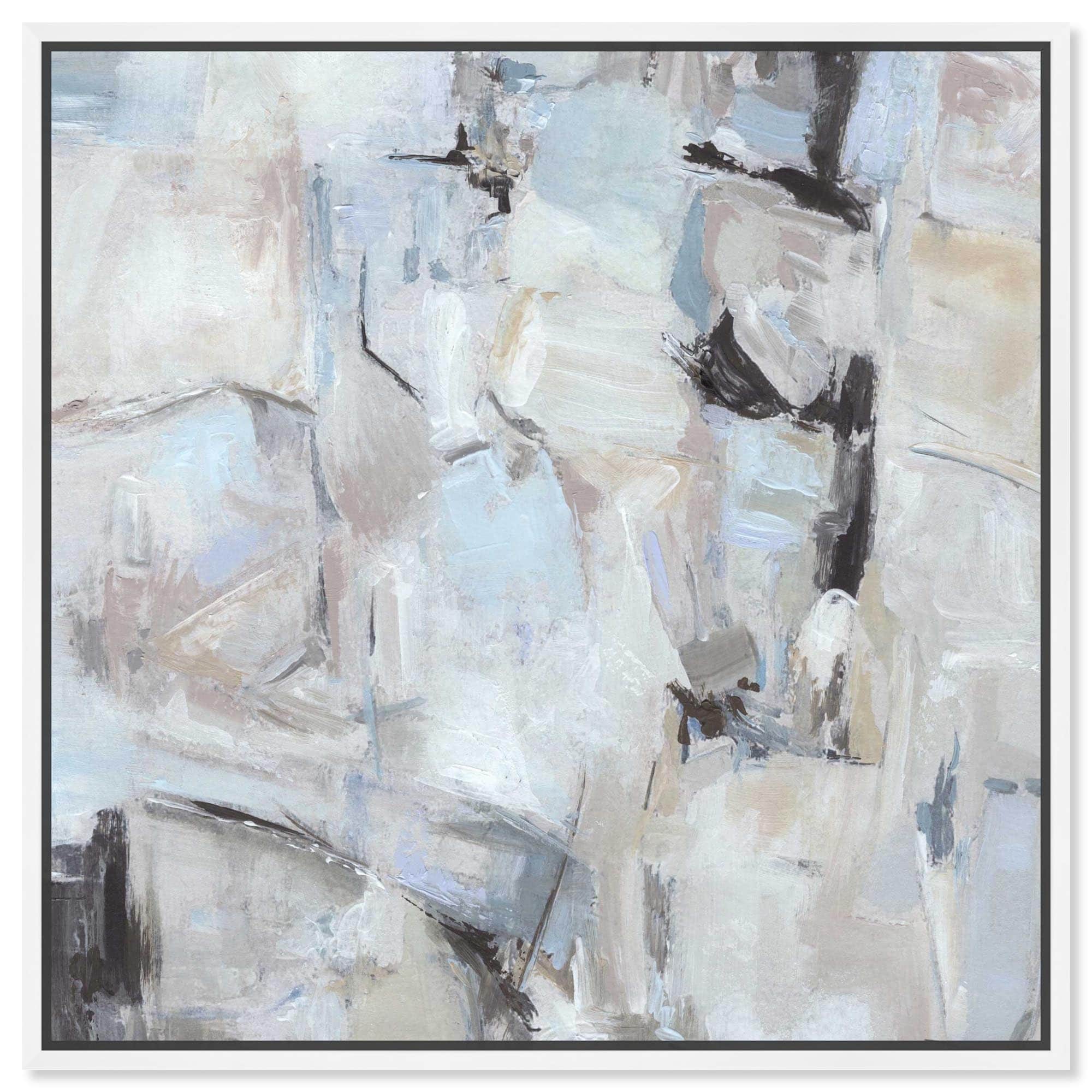 Through the Mist Neutral Wall Decor Framed Canvas Print by Art Remedy