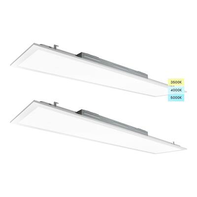 Luxrite 1x4 FT LED Panel Lights 30/35/40W 3 Color Selectable Dimmable 3750/4375/5000 Lumens IC Rated 2 Pack