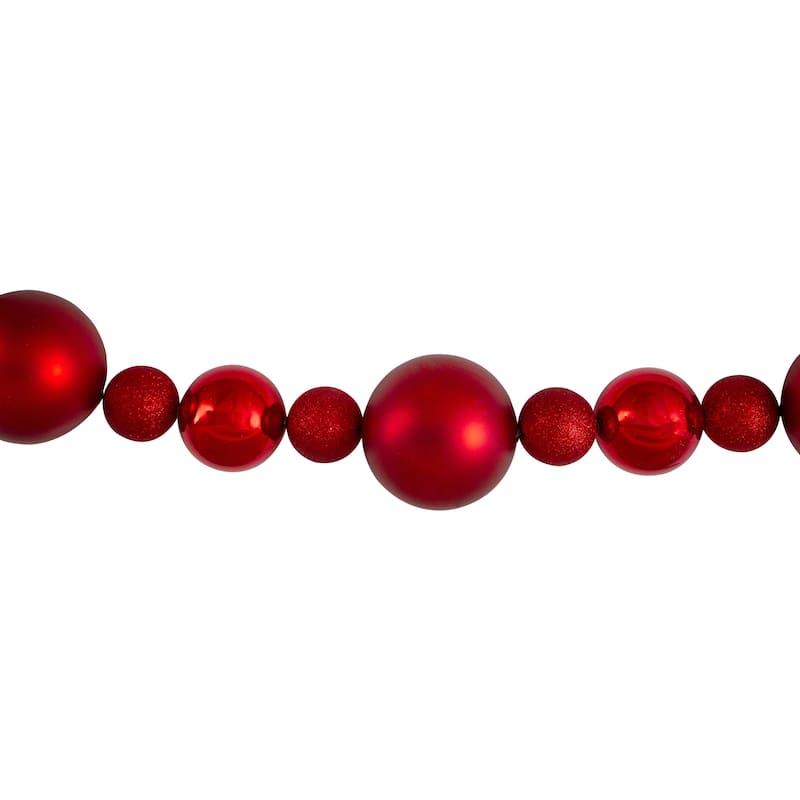 6' Shatterproof Ball Artificial Christmas Garland - Unlit