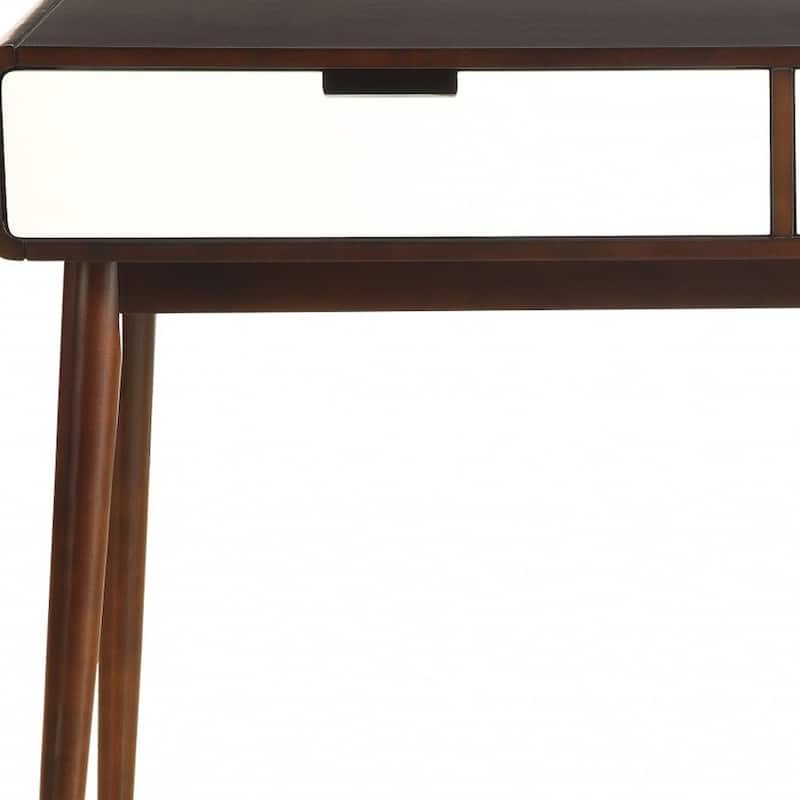 47" Rectangular Wood Console Table with Storage Modern Walnut Hall Table with Two Drawers - 47"L x 15.75"W x 30"H