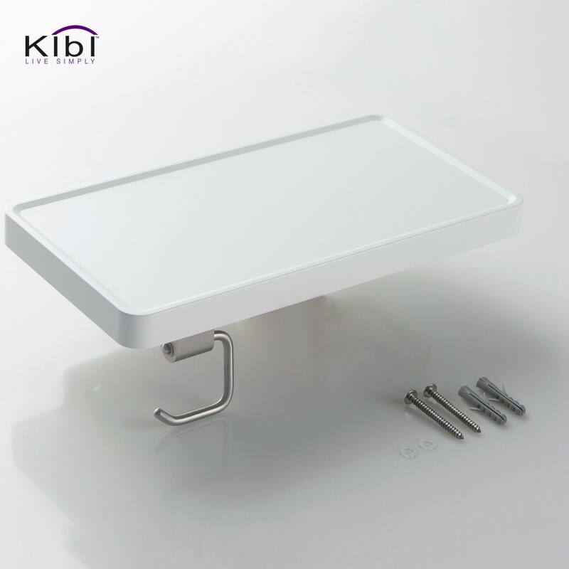 Bathroom Brushed Nickel Hardware Accessory Wall Mounted Tissue Holder with Shelf