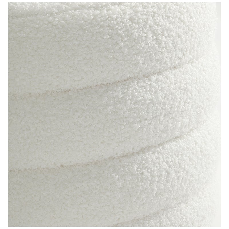 Bayville 16" Tall Sherpa Round Ottoman With Storage