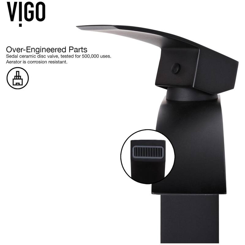 Vigo 18-1/4" Glass Bathroom Vessel Sink with Duris Single Hole