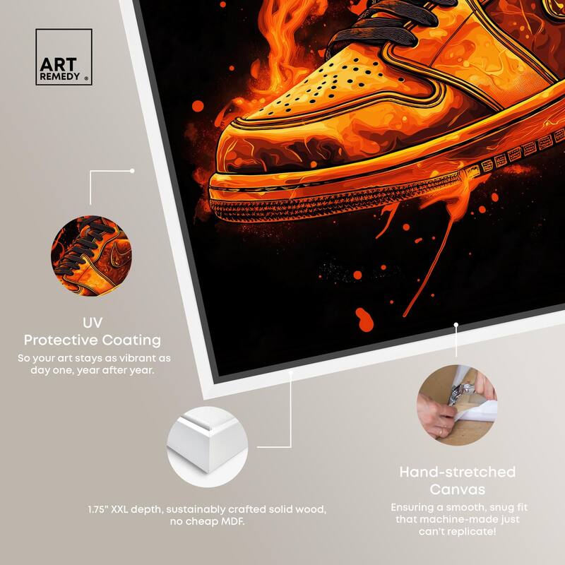 Jumpman on Fire I Canvas by Art Remedy