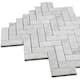 12"x12"x0.38" Marble Mosaic Decorative Floor and Wall Tile