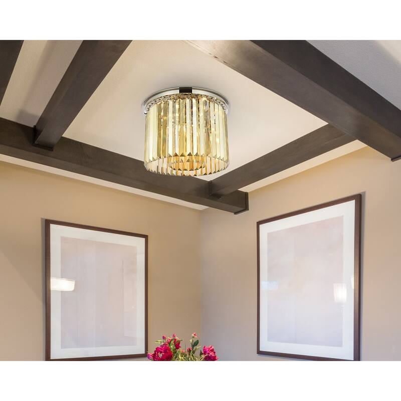 Royce Edge 6-Light Polished Nickel Flush Mount
