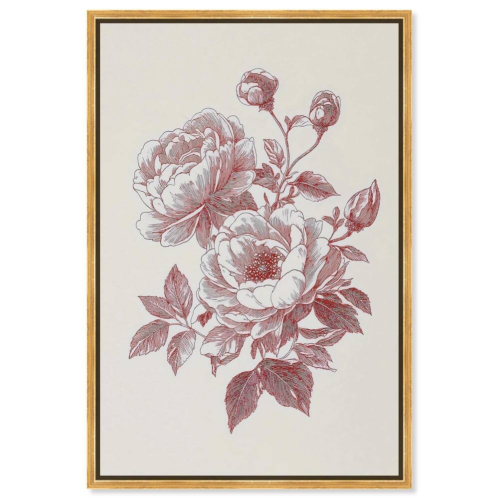 Breezy Red Pencil Blooms Canvas by Art Remedy