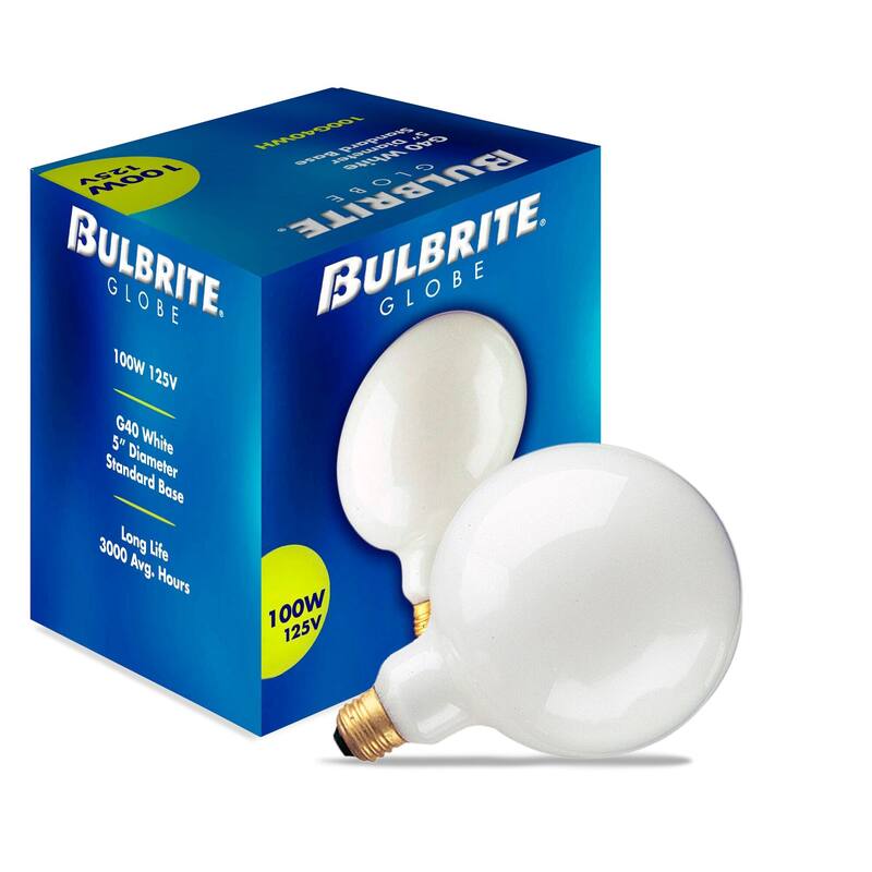 Bulbrite Multi Pack of Dimmable White Globe Incandescent Bulb