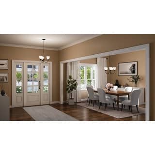 Kichler Lighting Jolie 5-Light Chandelier with Satin Etched Glass in Black