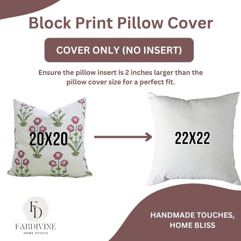 Fabdivine Pink Home Cushion Cover 14x36 Inch Floral Rectangle Throw Pillowcase Viscose Linen Living Room or Couch, Amitabh