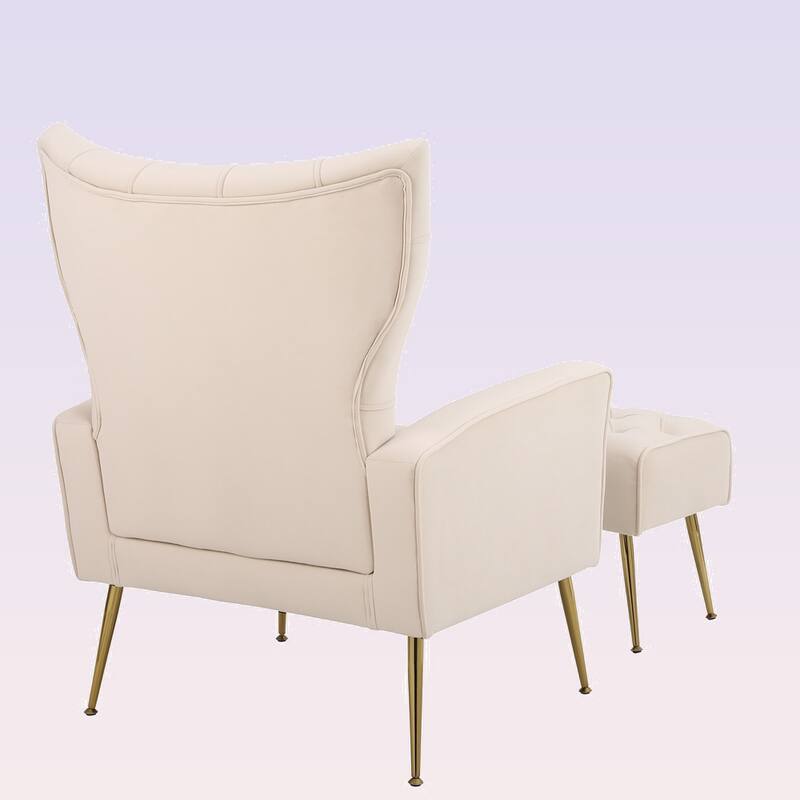 Modern Accent Chair with Ottoman for Living Room