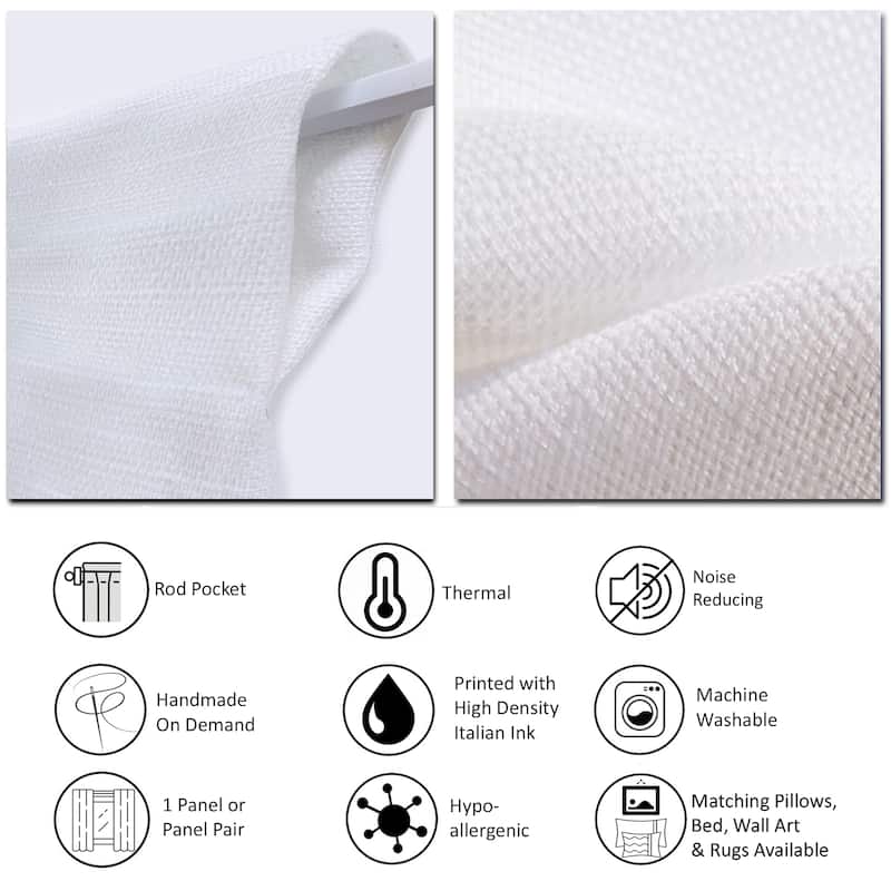 Designart 'Golden Floral III' Mid-CenturyCurtain Single Panel