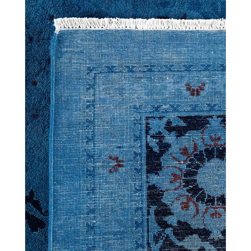 Vibrance, One-of-a-Kind Hand-Knotted Area Rug - Blue, 10' 2" x 13' 10" - 10' 2" x 13' 10"