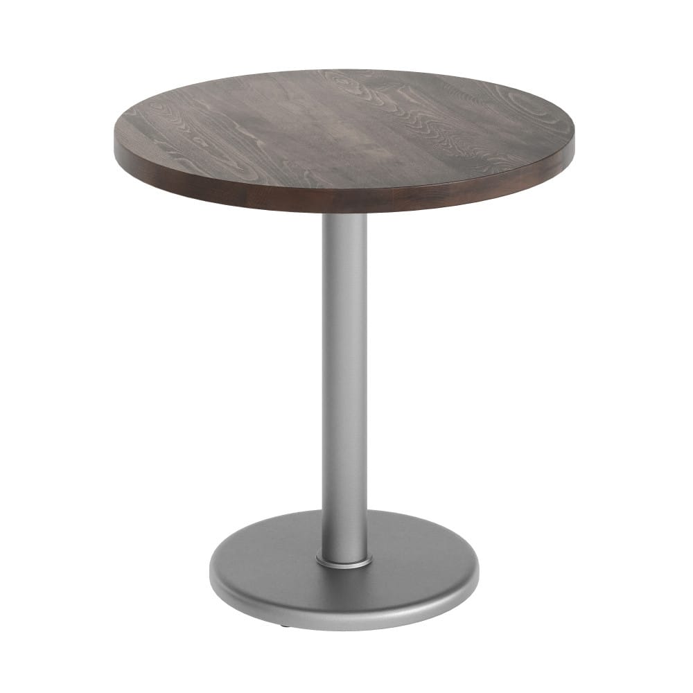 Round Solid Wood Commercial Tabletop with 18" Round Dining Height Base - 30"W x 30"D x 29.5"H