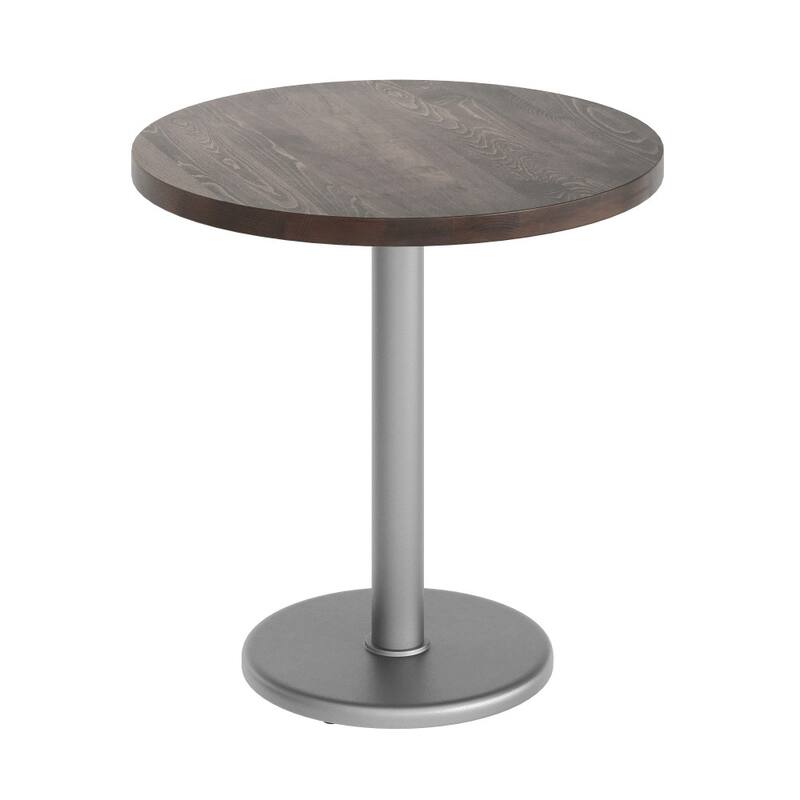 Round Solid Wood Commercial Tabletop with 18" Round Dining Height Base - 30"W x 30"D x 29.5"H